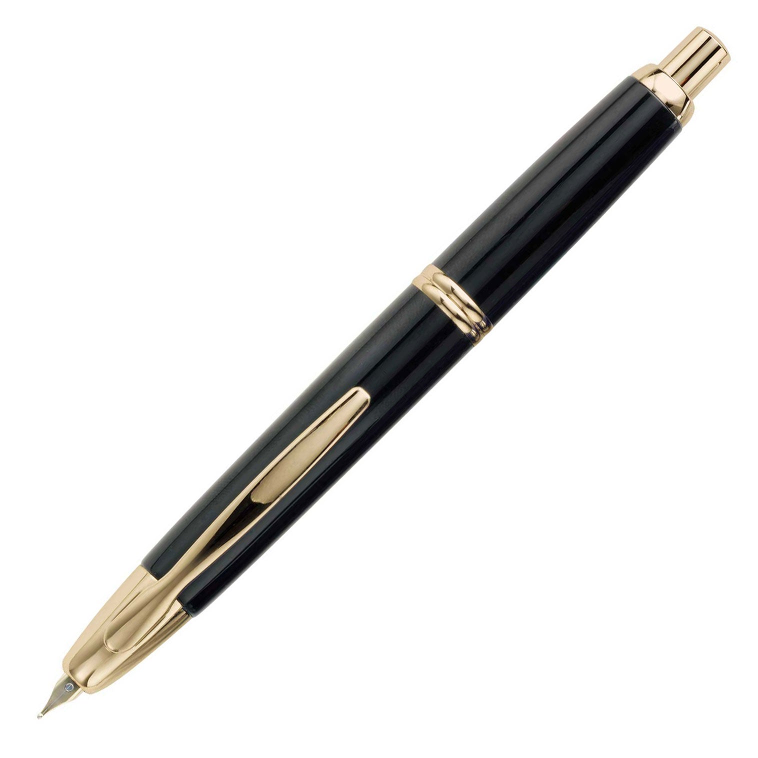 Pilot Vanishing Point Retractable Fountain Pen Black with Gold Accents