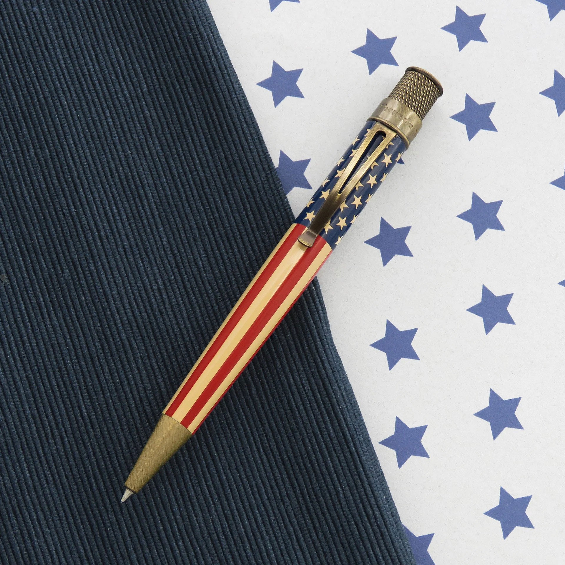Retro 51 Tornado Vintage Metalsmith Tribute 250 Flag Rollerball