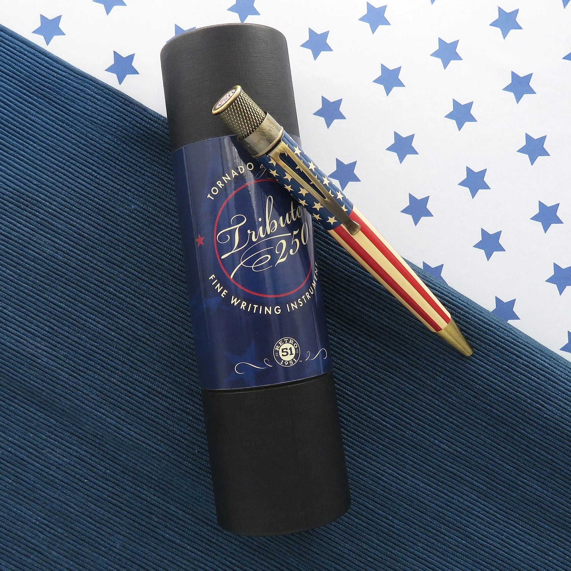 Retro 51 Tornado Vintage Metalsmith Tribute 250 Flag Rollerball