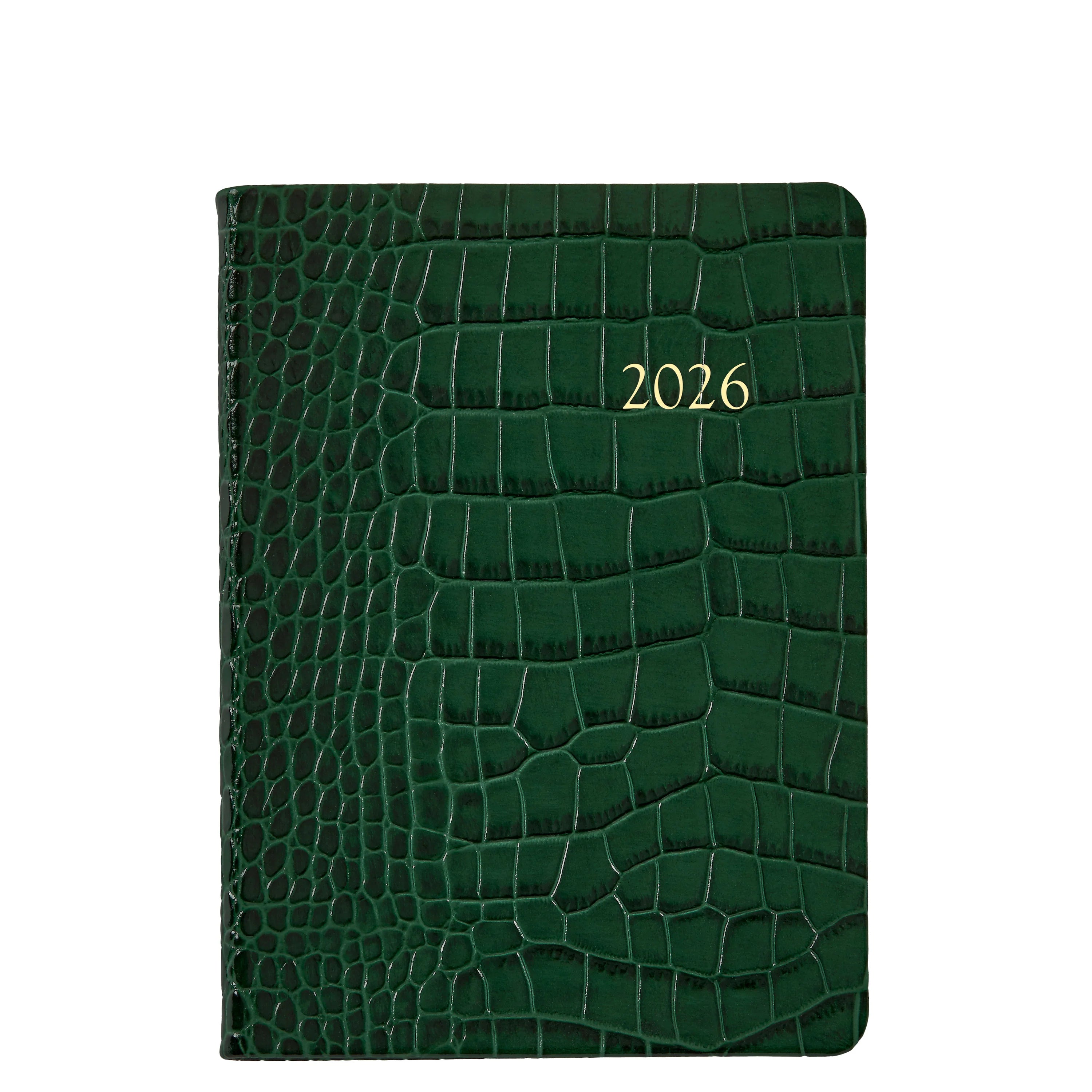 Graphic Image 2026 Weekly Notebook Embossed Croc Leather
