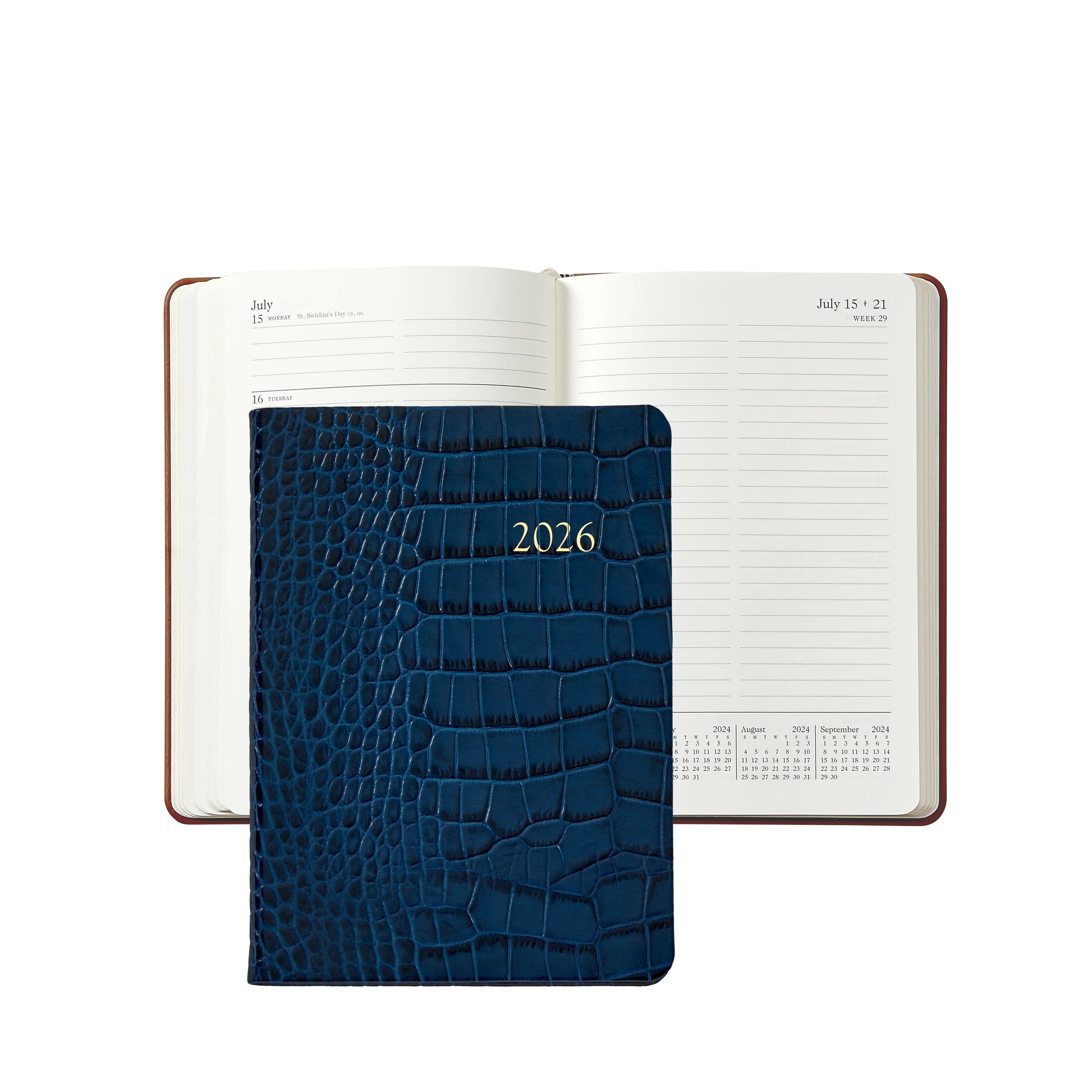 Graphic Image 2026 Weekly Notebook Embossed Croc Leather