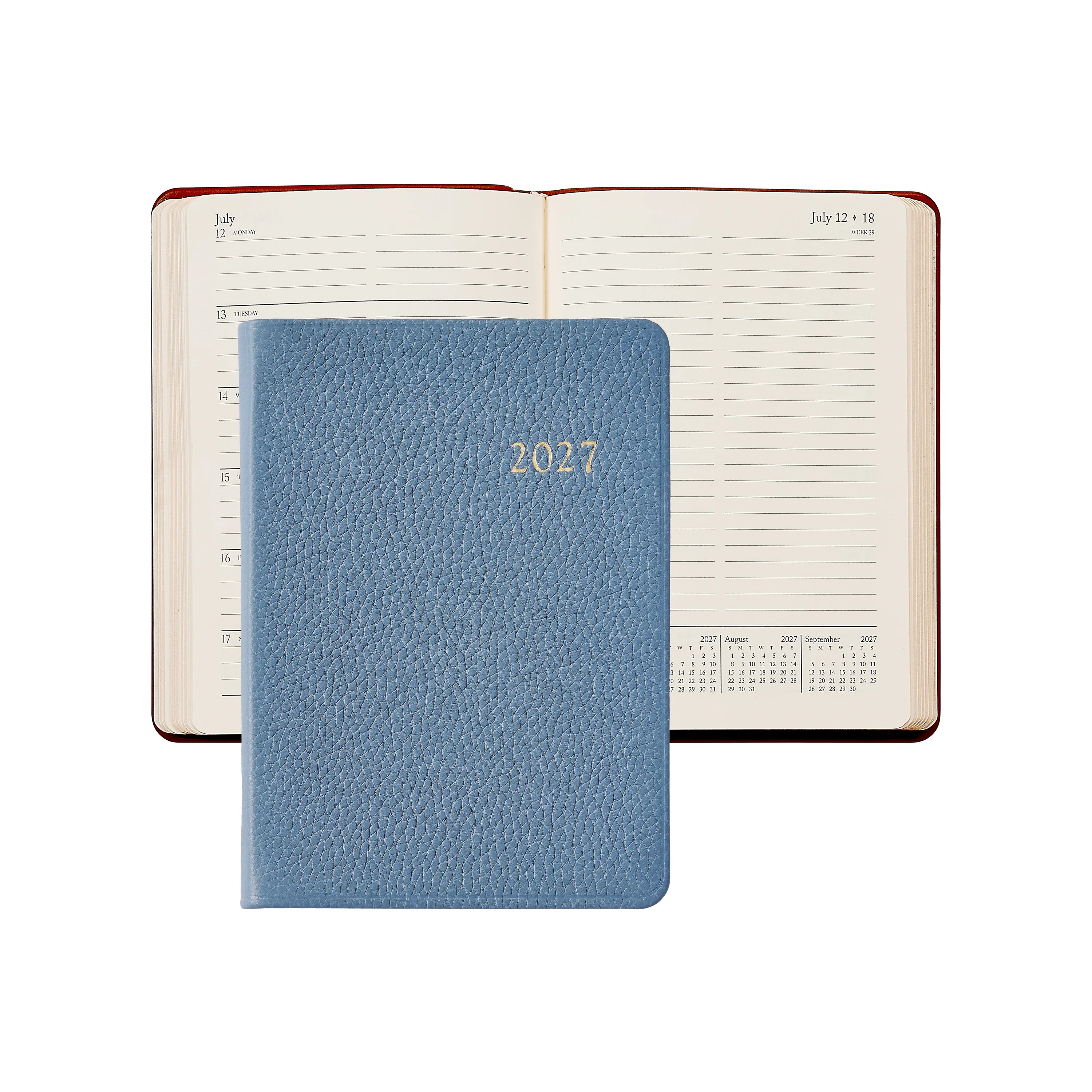 Graphic Image 2027 Pebble Grain Leather Weekly Notebook