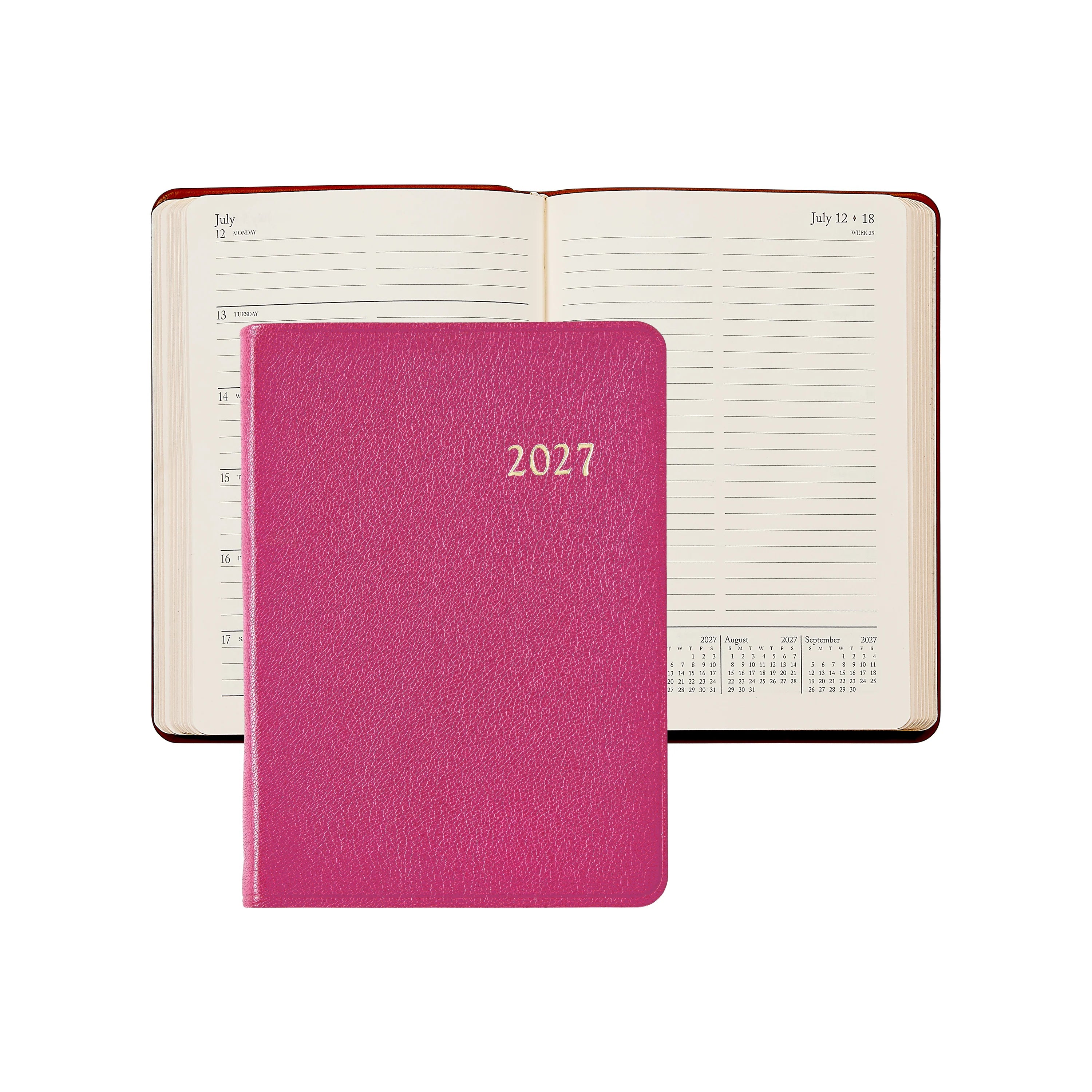 Graphic Image 2027 Weekly Notebook Goatskin Leather
