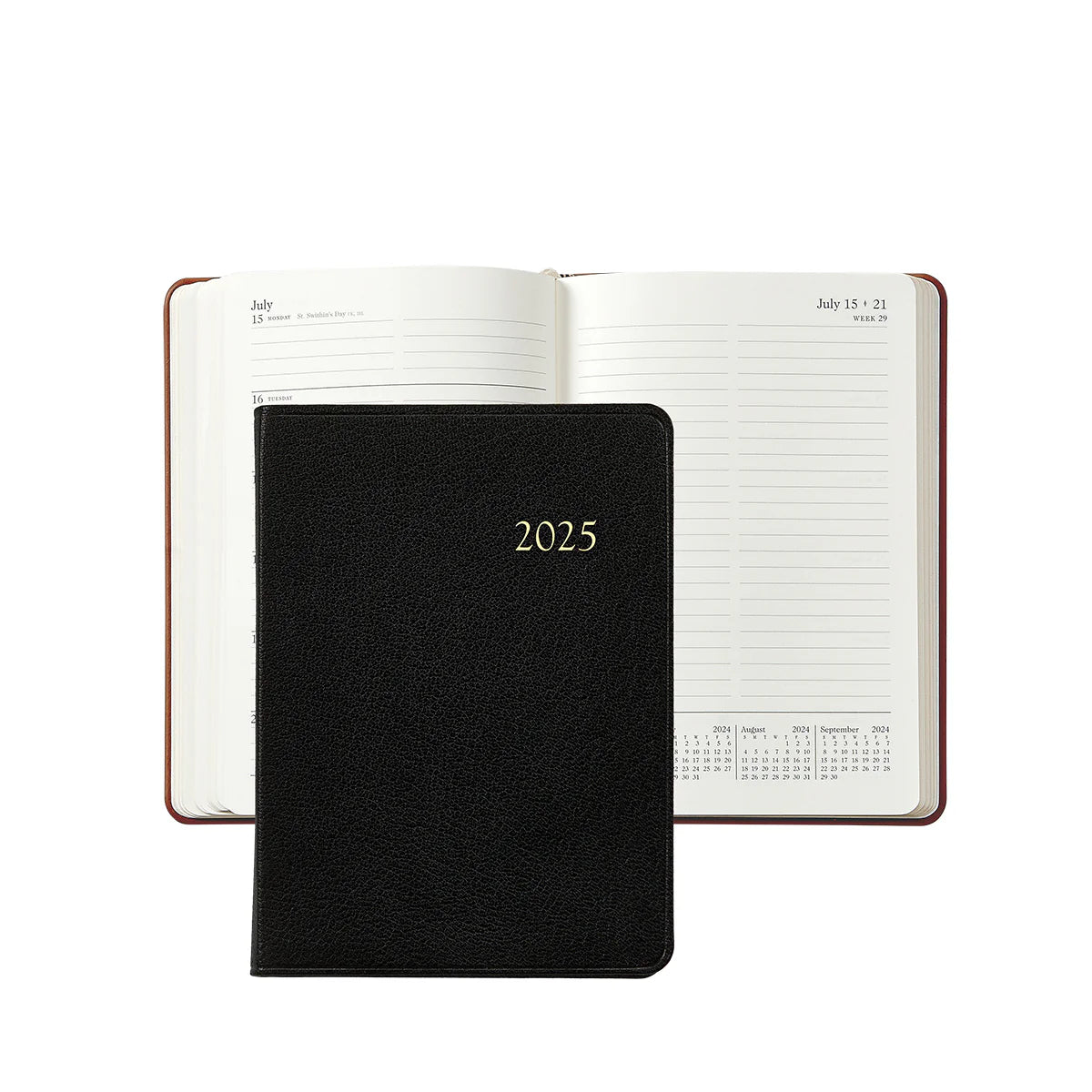 Graphic Image 2026 Weekly Notebook Goatskin Leather