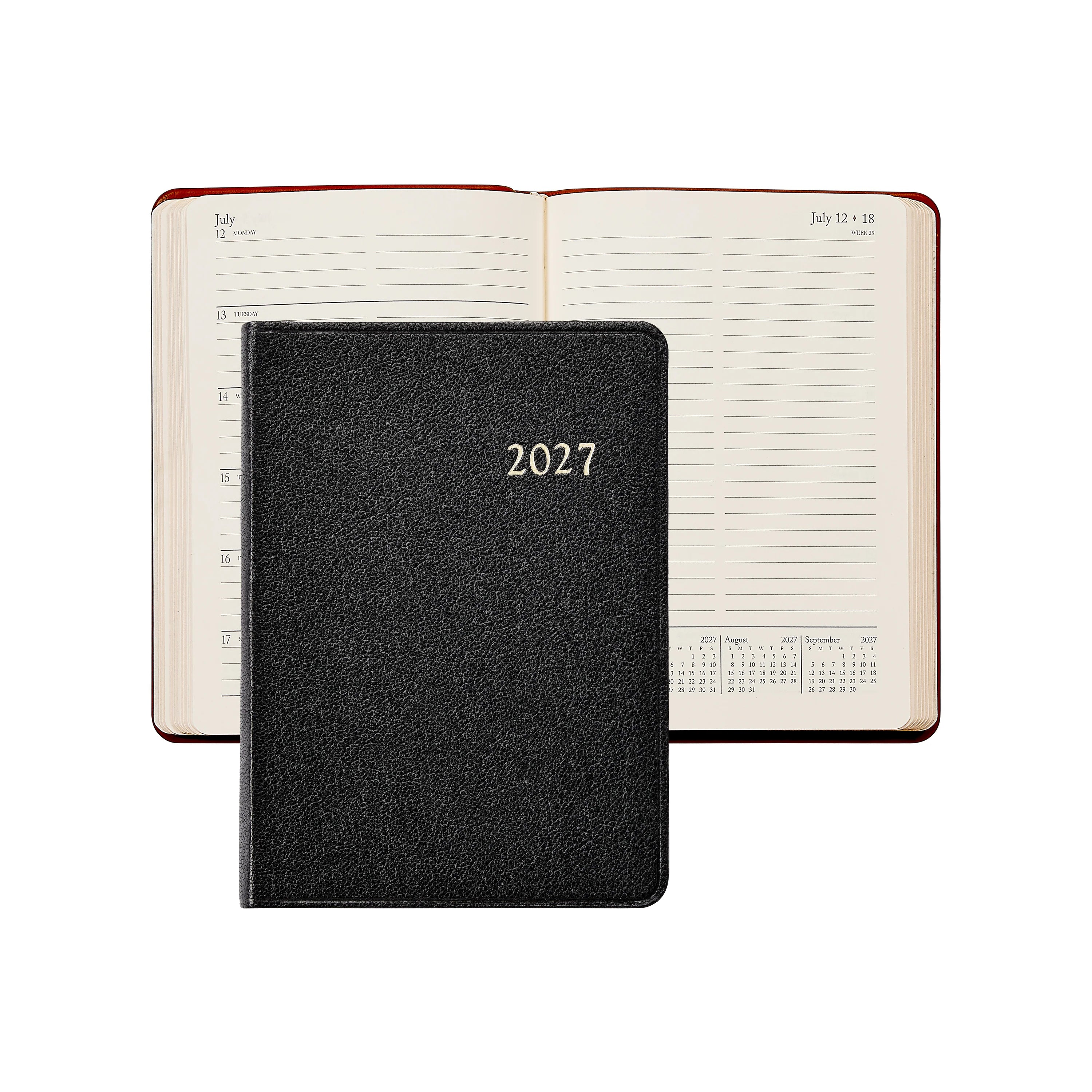 Graphic Image 2027 Weekly Notebook Goatskin Leather