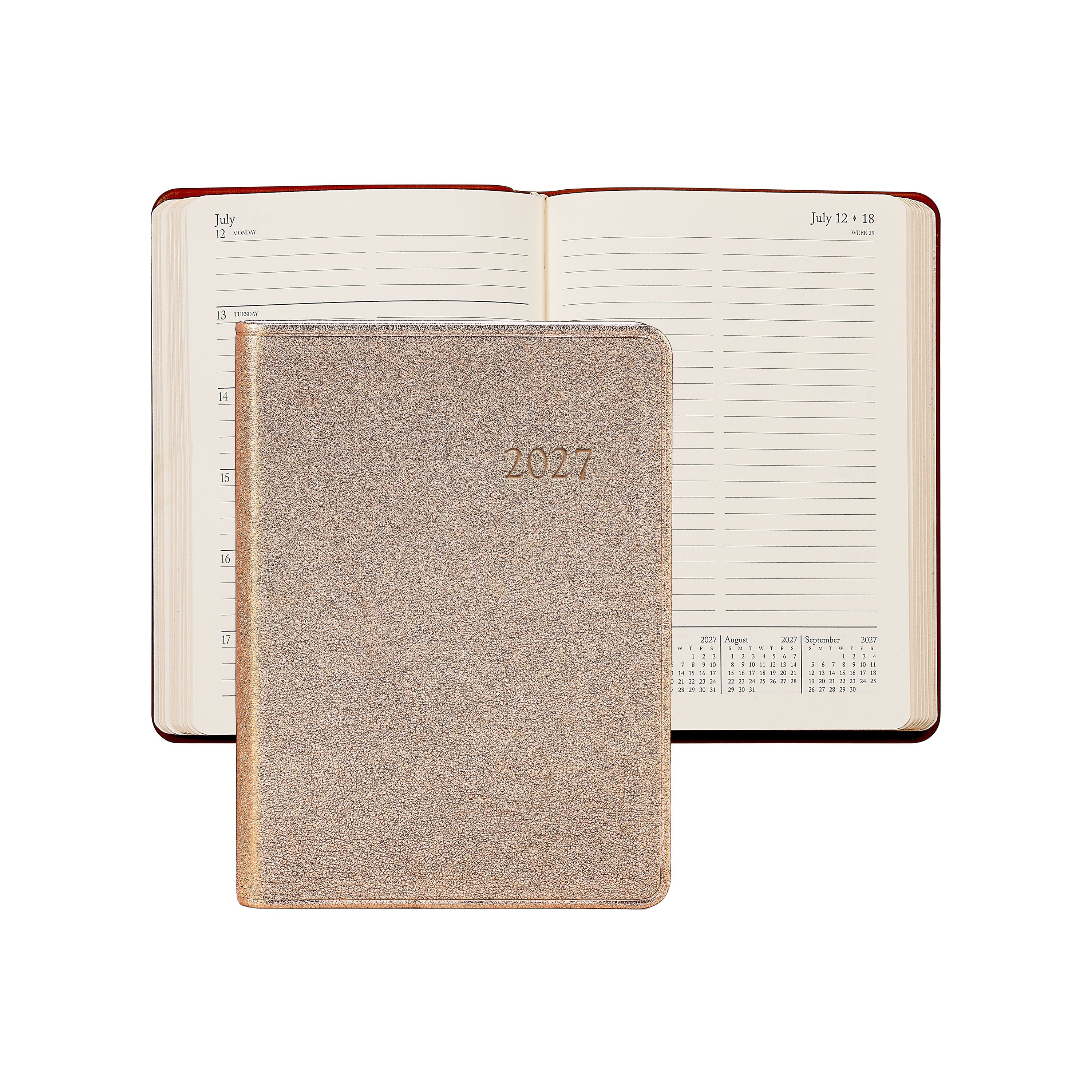Graphic Image 2027 Weekly Notebook Goatskin Leather