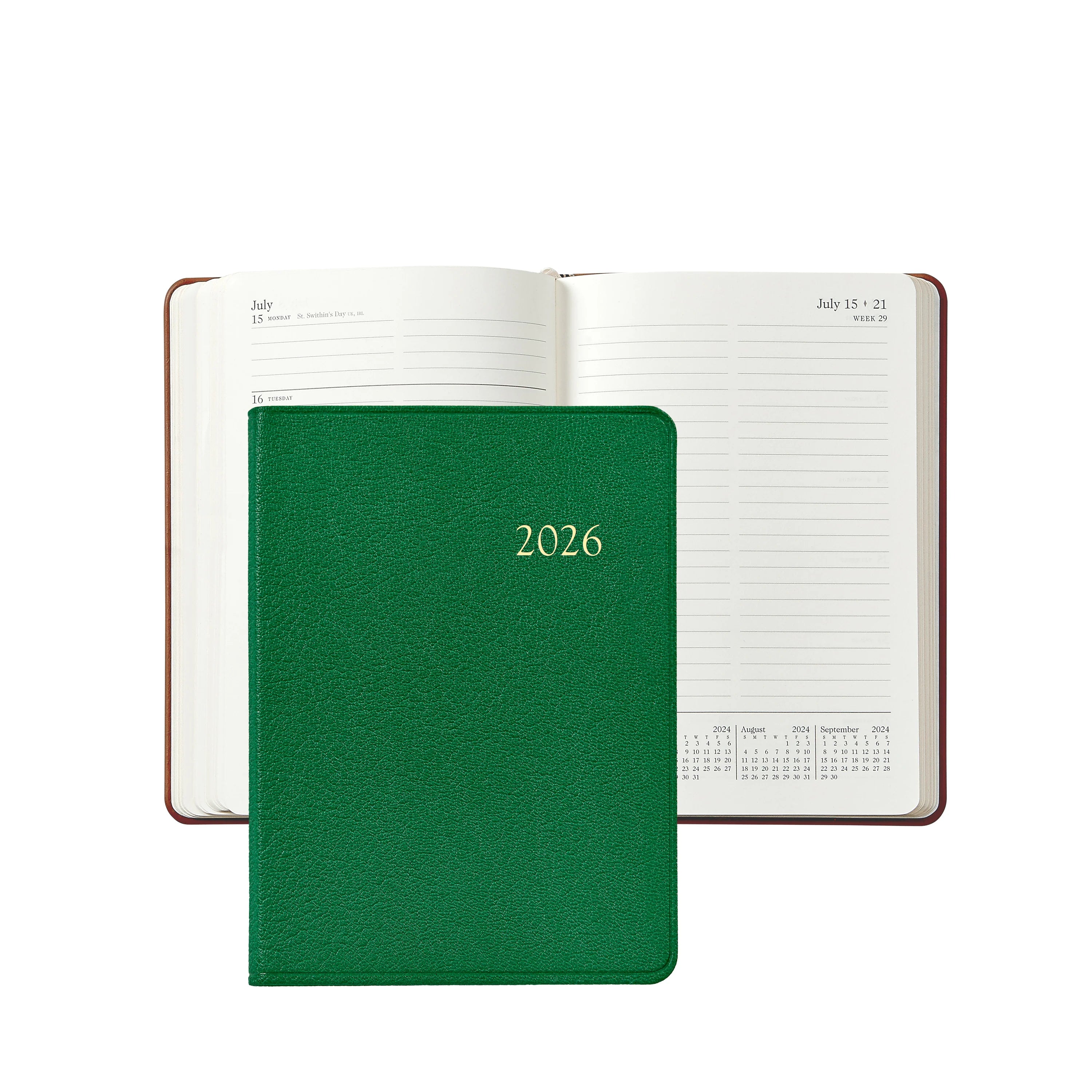 Graphic Image 2026 Weekly Notebook Goatskin Leather