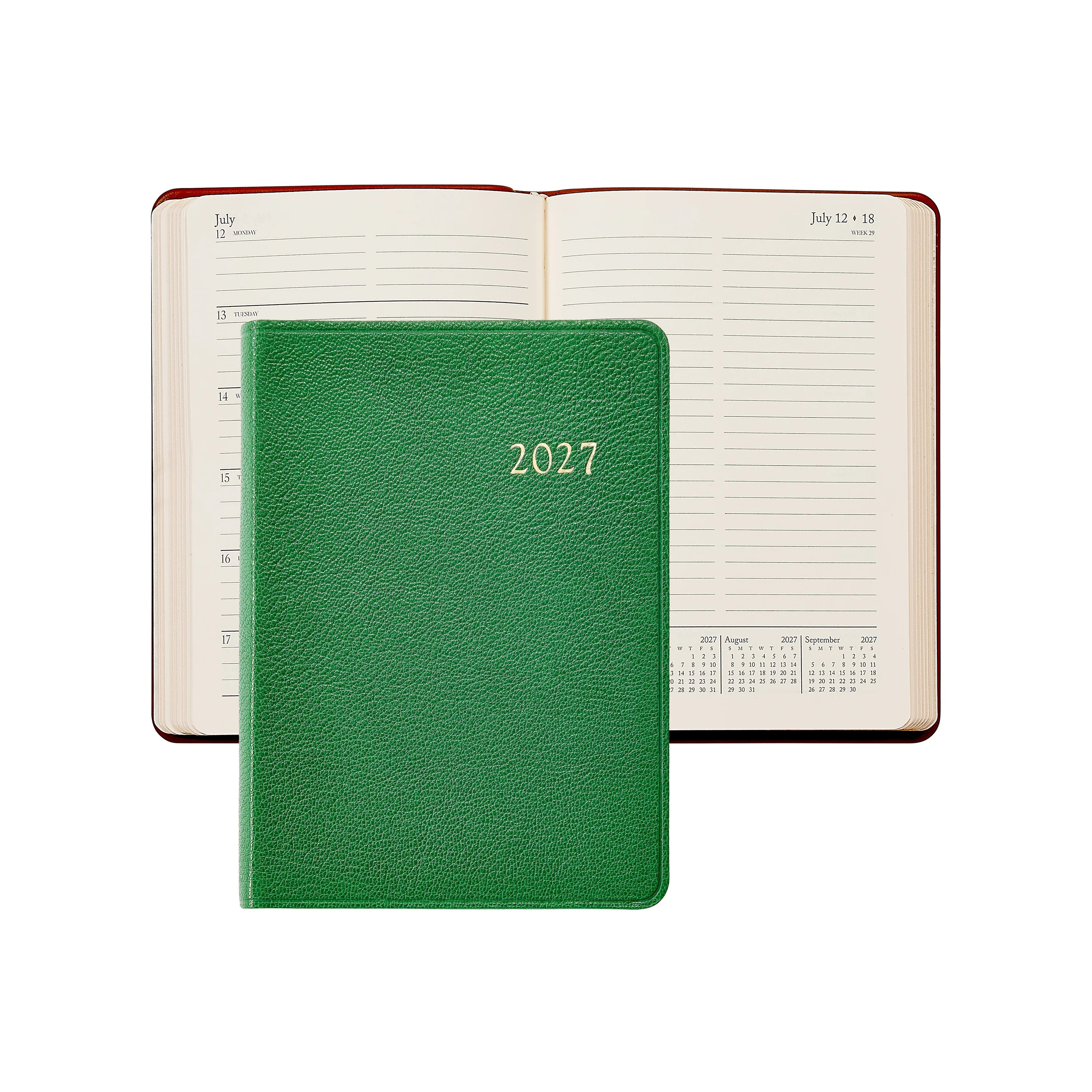 Graphic Image 2027 Weekly Notebook Goatskin Leather