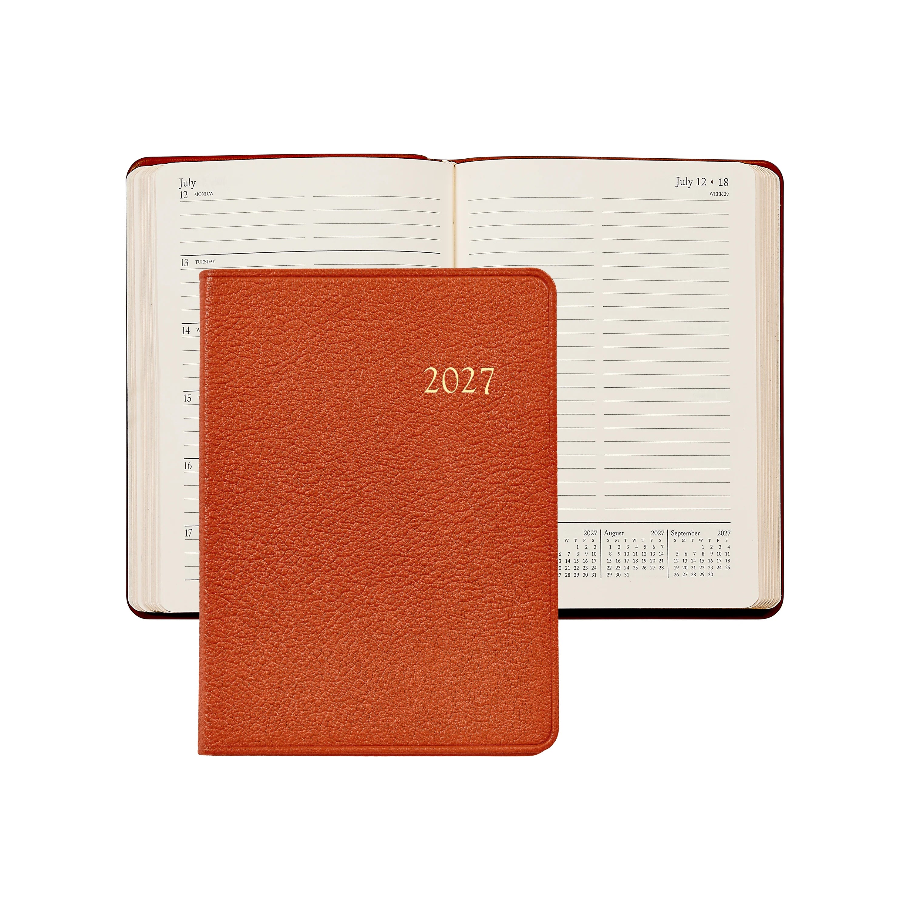 Graphic Image 2027 Weekly Notebook Goatskin Leather