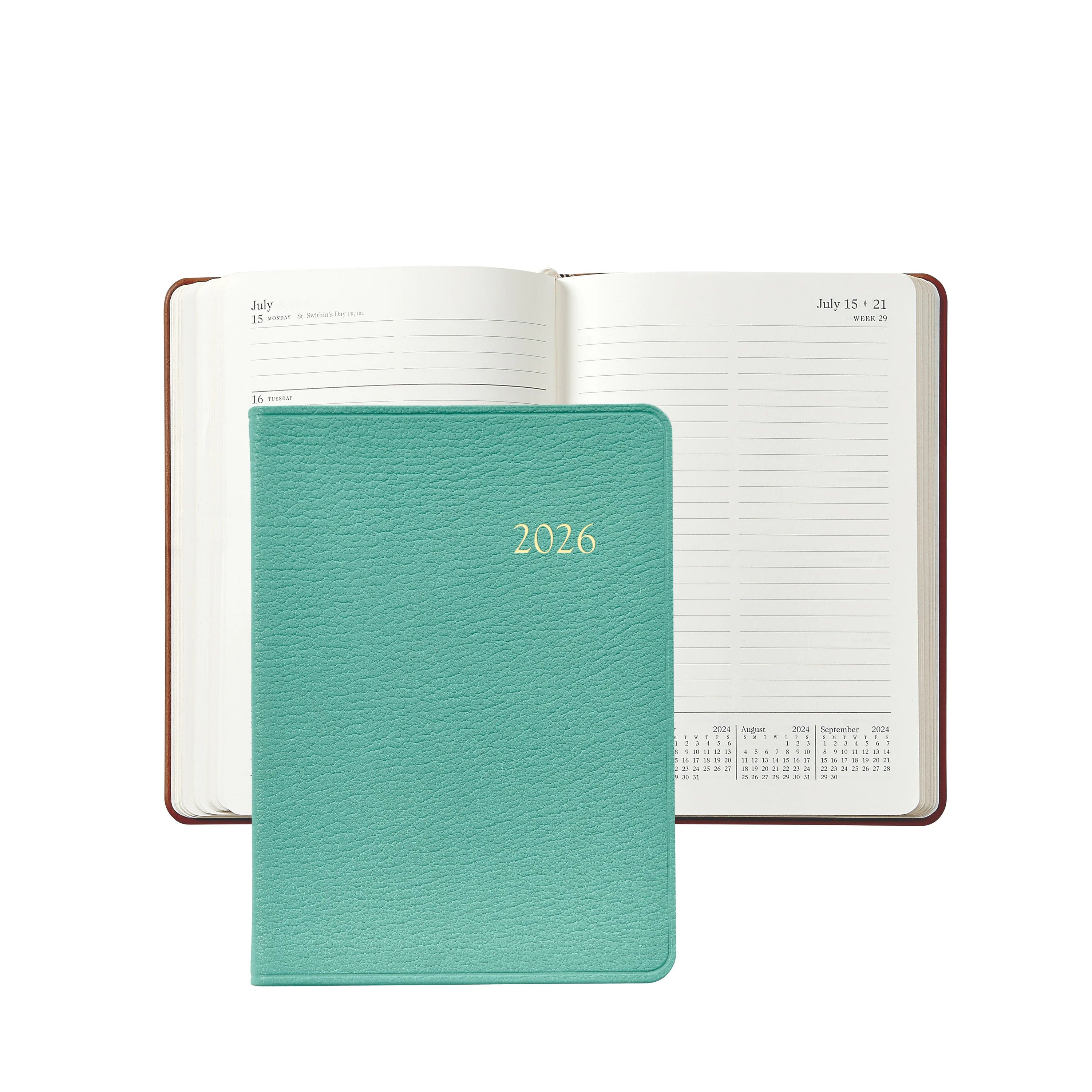 Graphic Image 2026 Weekly Notebook Goatskin Leather