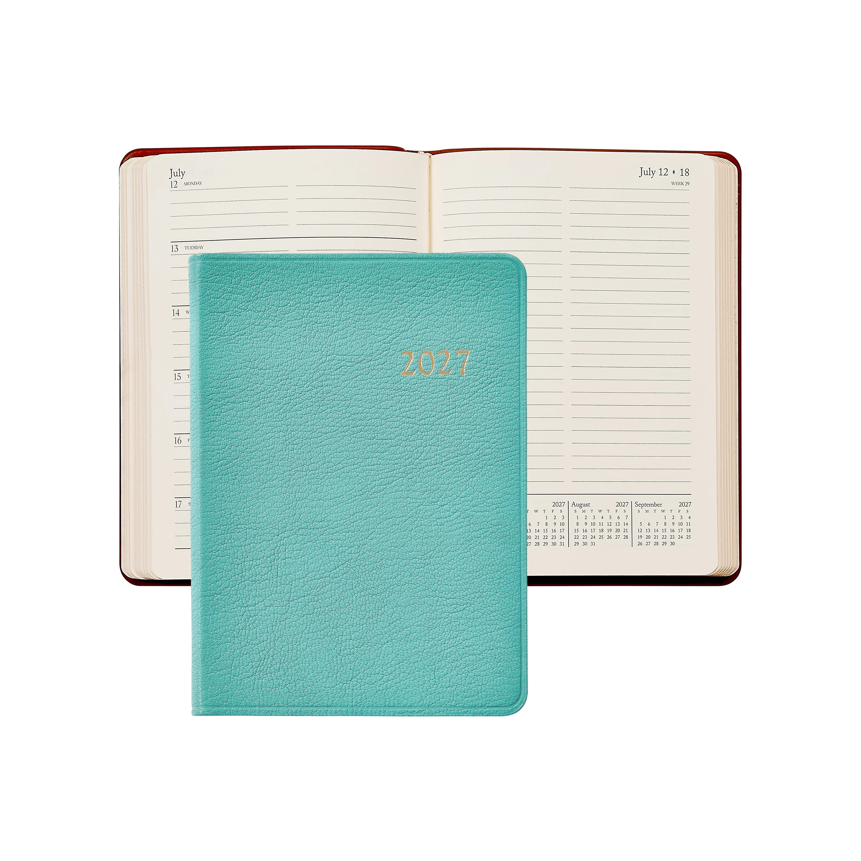 Graphic Image 2027 Weekly Notebook Goatskin Leather