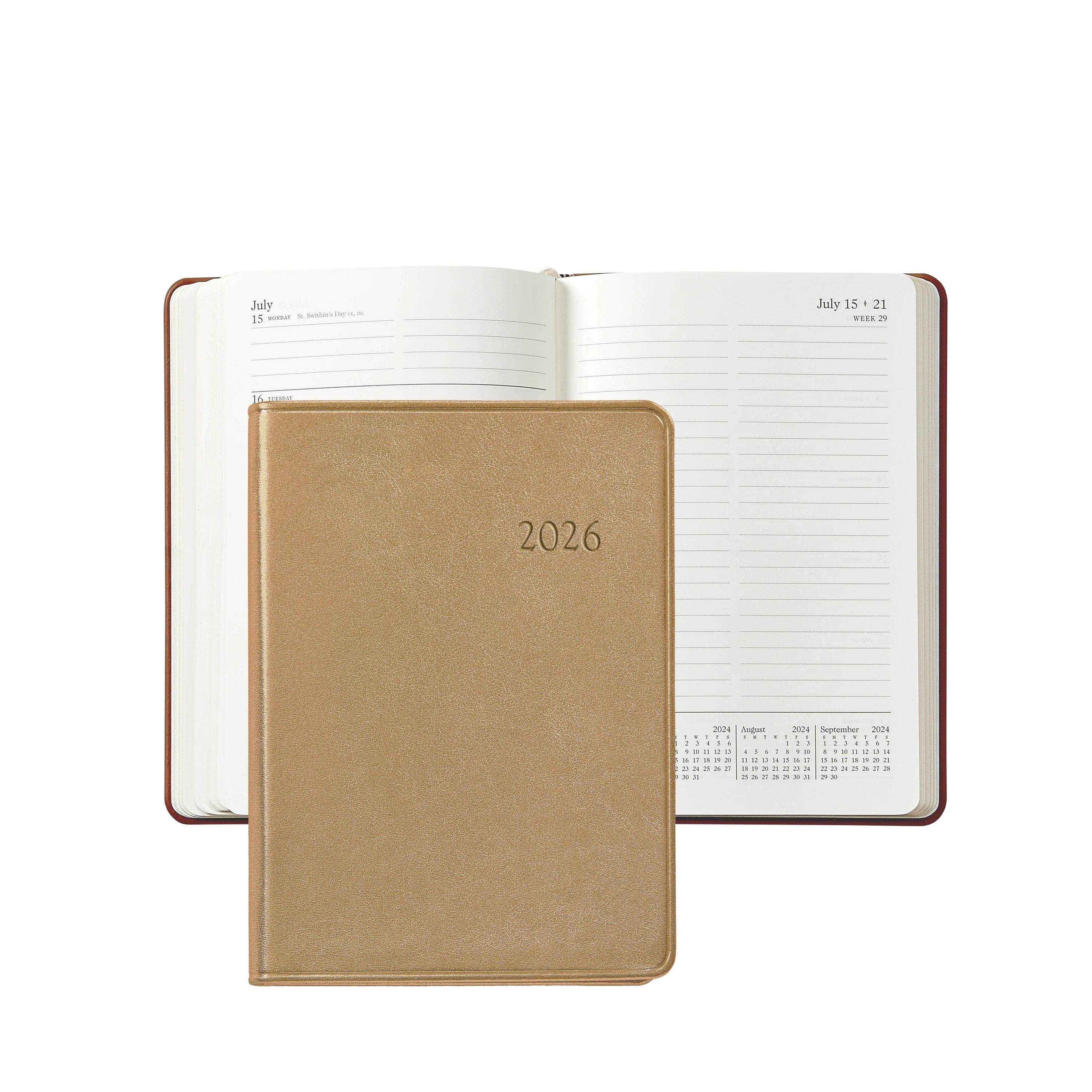Graphic Image 2026 Weekly Notebook Goatskin Leather