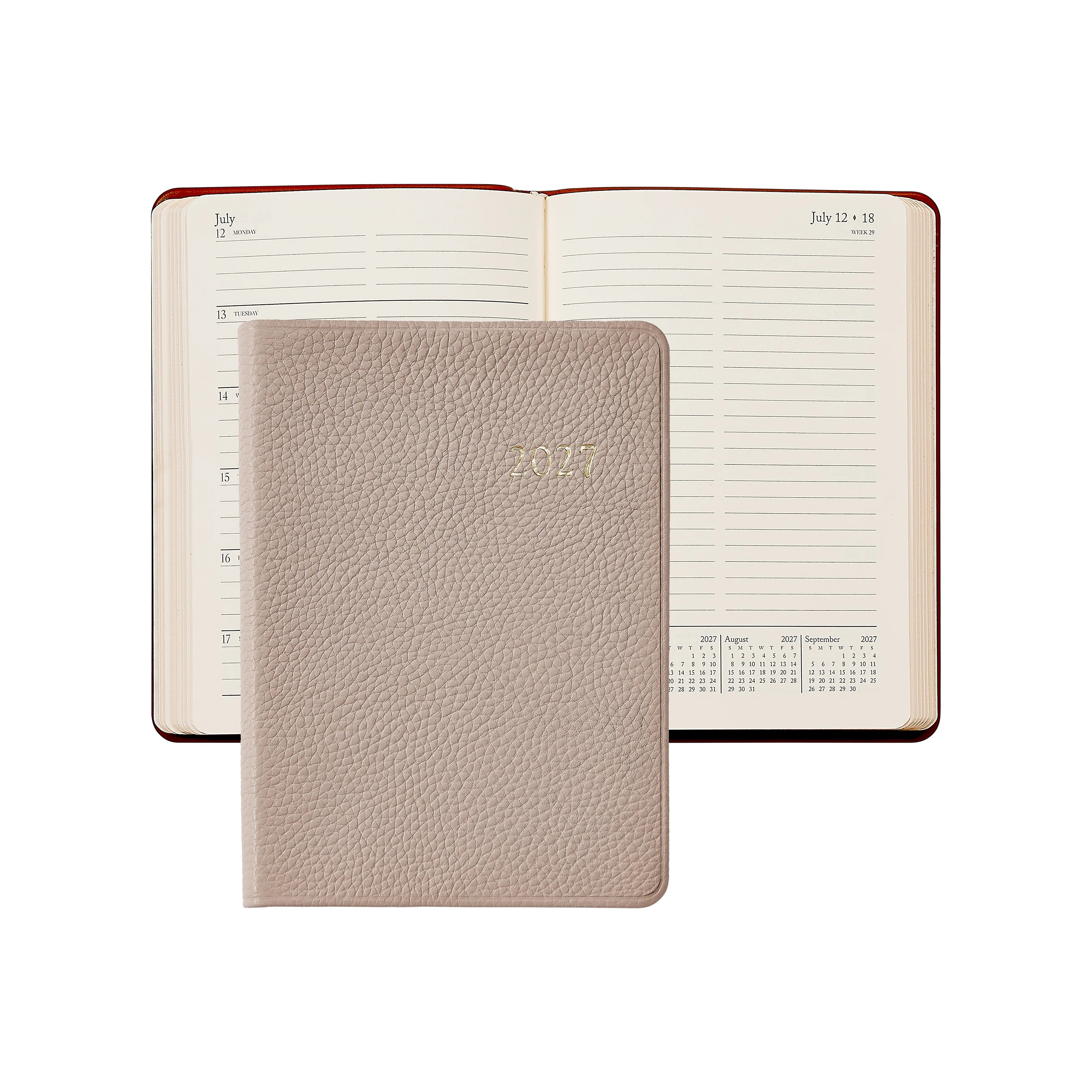 Graphic Image 2027 Pebble Grain Leather Weekly Notebook