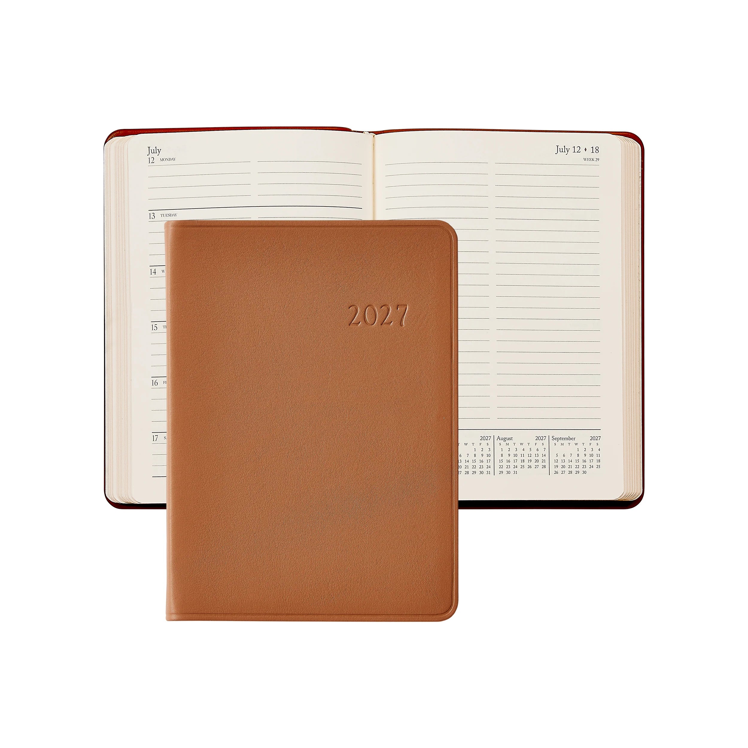 Graphic Image 2027 Weekly Notebook Traditional Leather