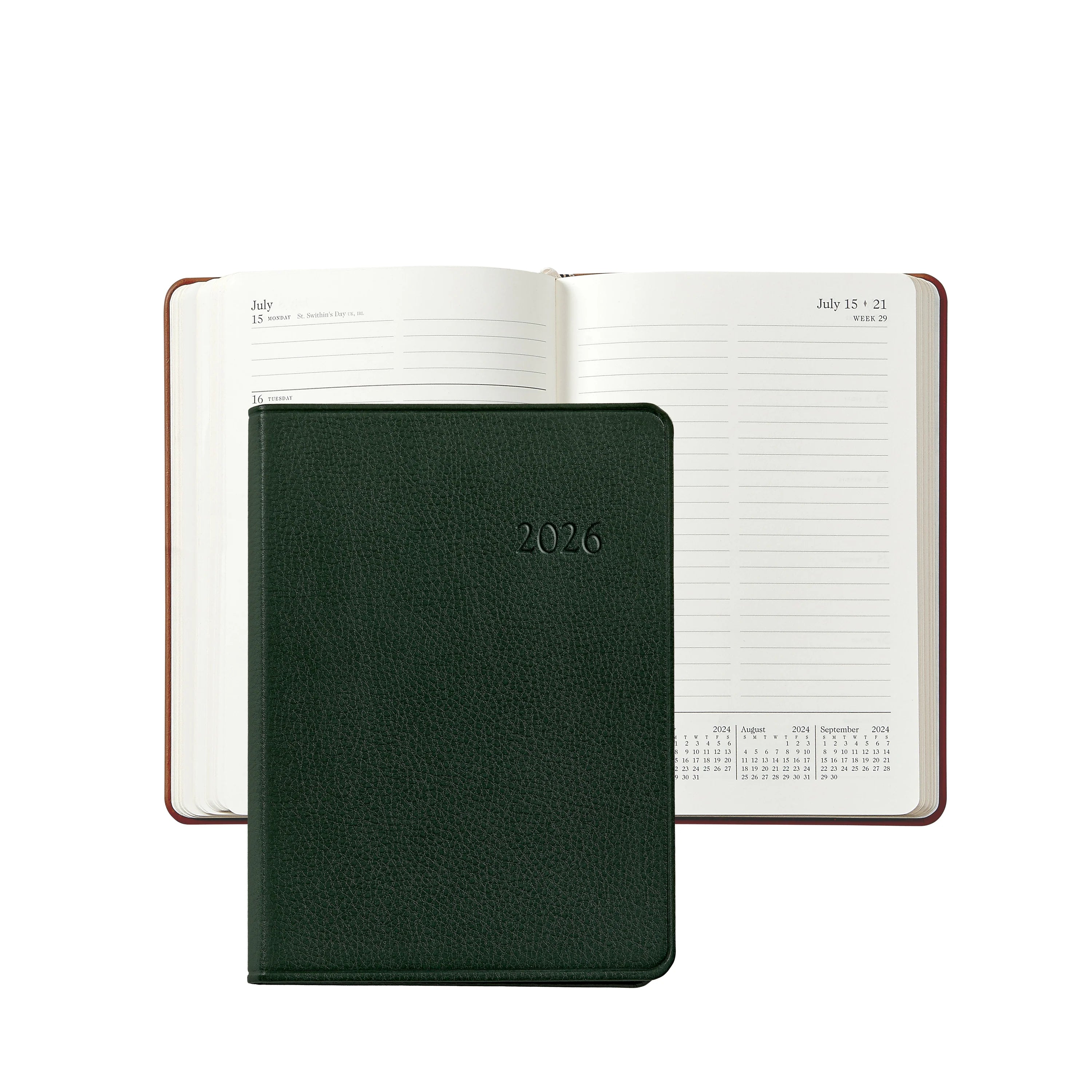 Graphic Image 2026 Weekly Notebook Traditional Leather