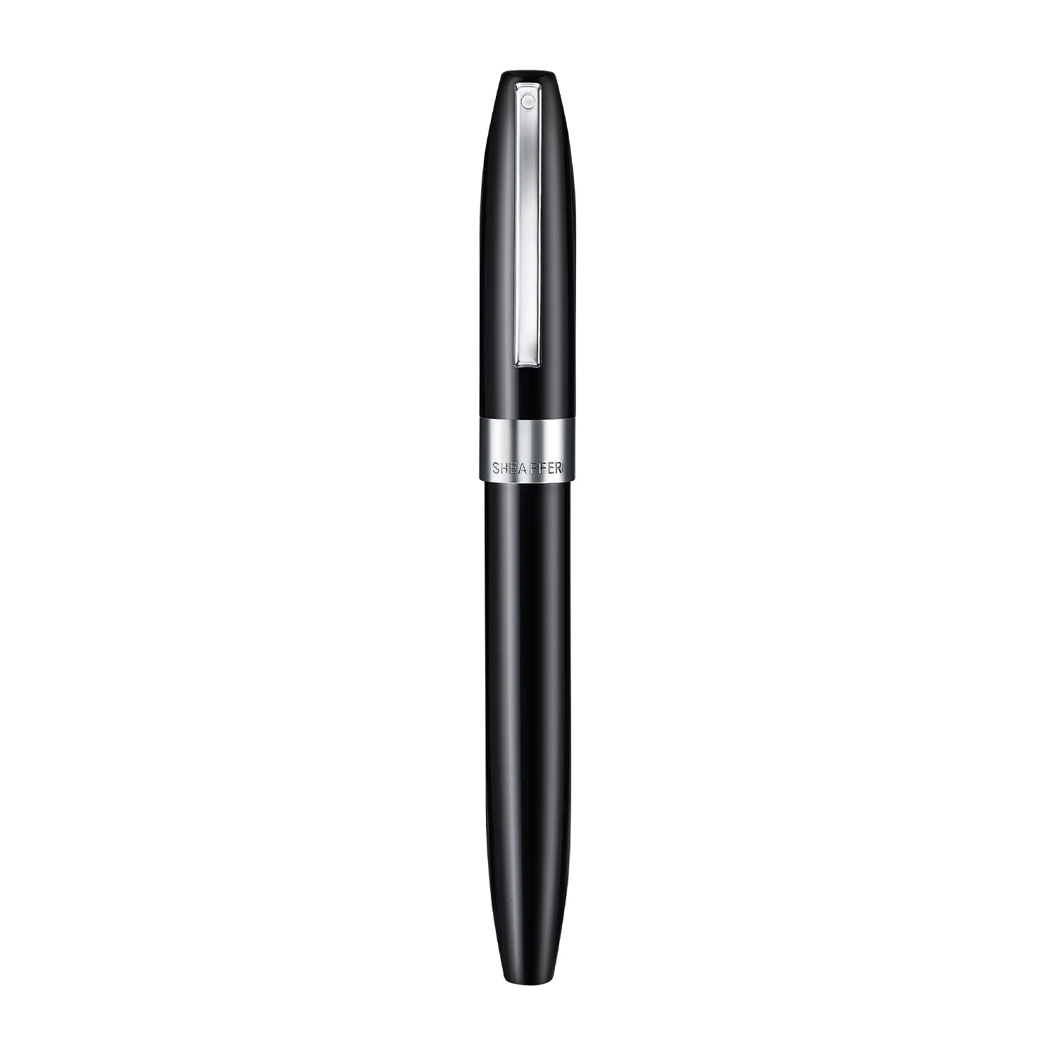 Sheaffer Legacy 9064 Glossy Black Inlaid Nib Fountain Pen with Chrome-Plated Trims