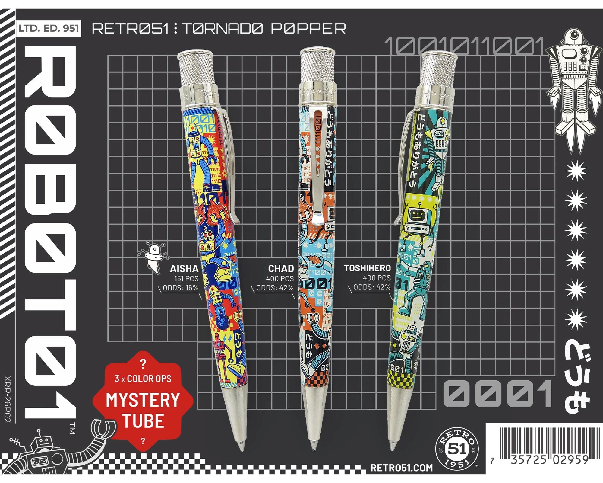 Retro 1951 Tornado Popper™ Limited Edition R0B0T01 Rollerball Pen