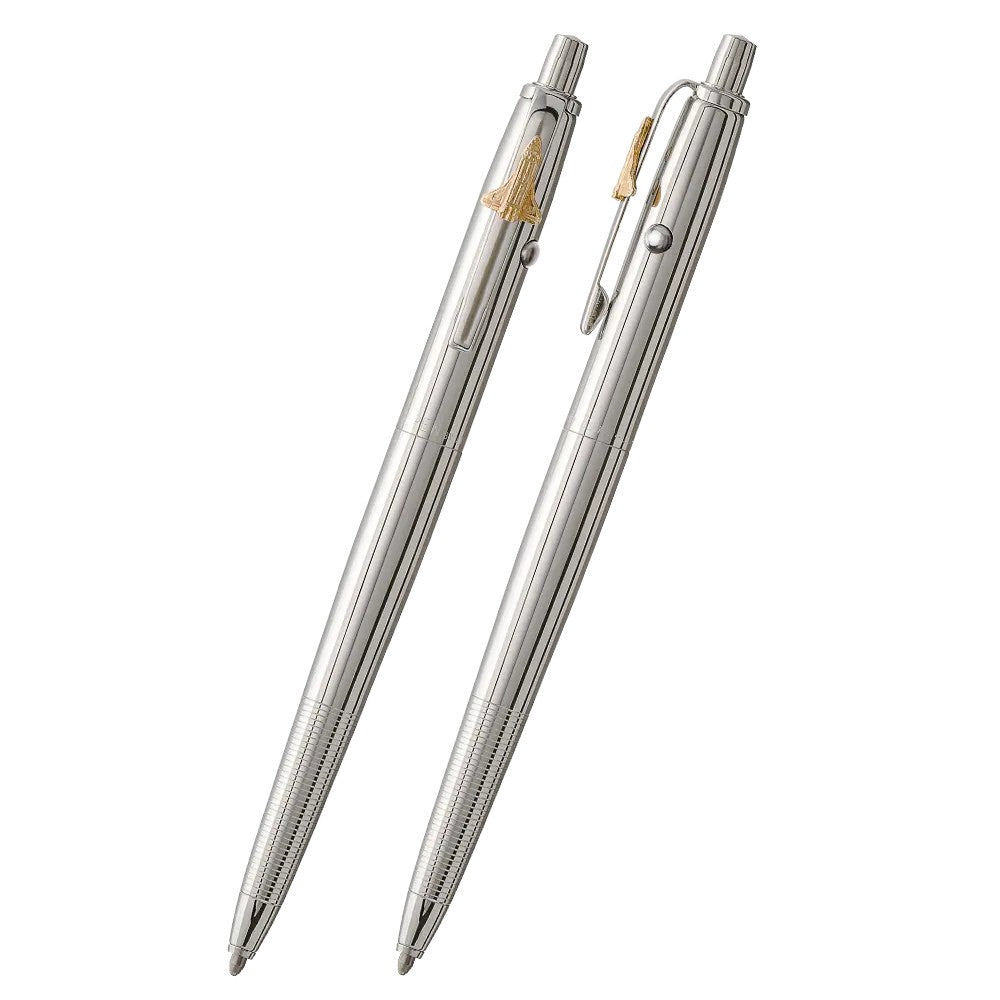 Fisher  Chrome Astronaut Space Pen With Shuttle Emblem
