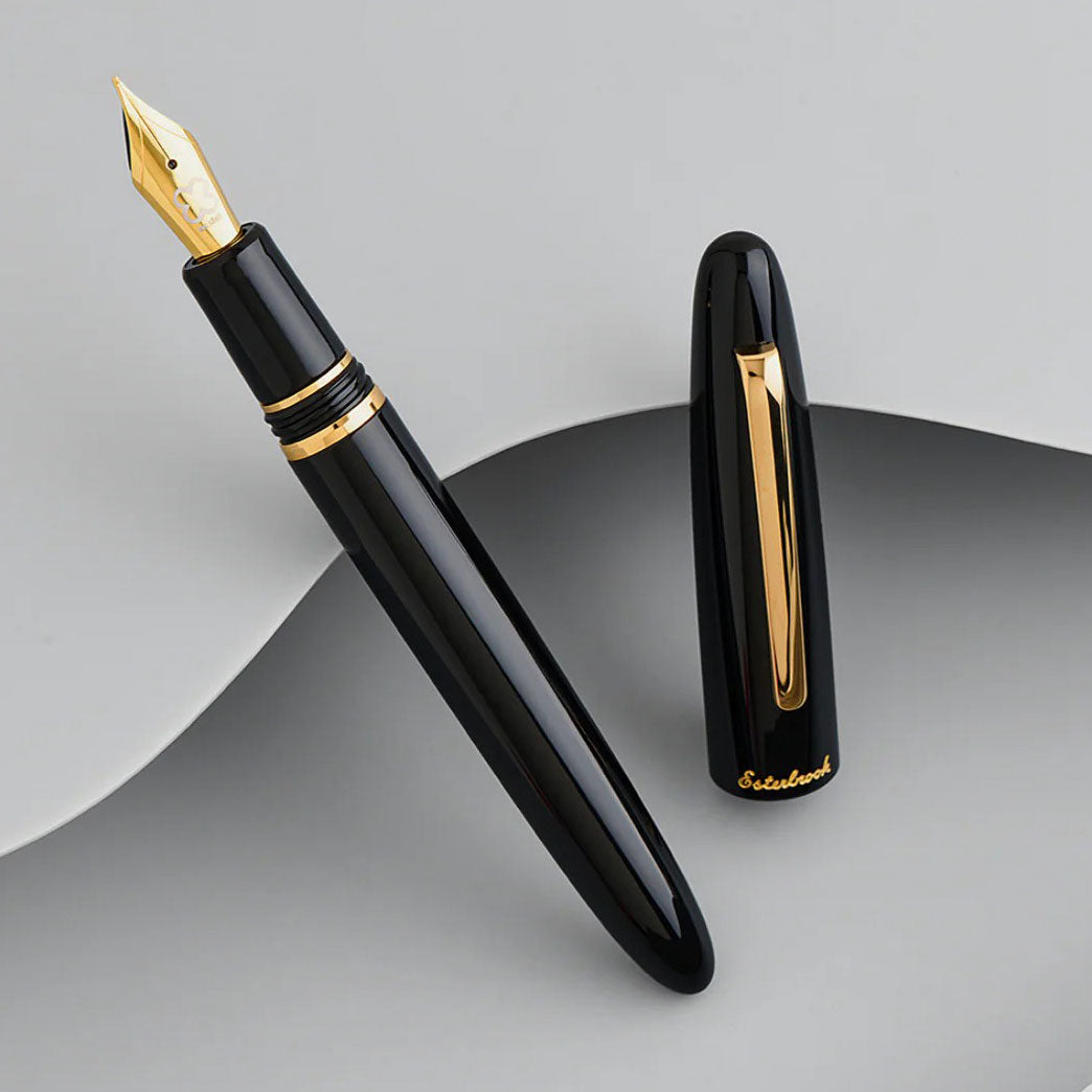 Esterbrook Estie Ebony Black With Gold Trim Regular Size Fountain Pen
