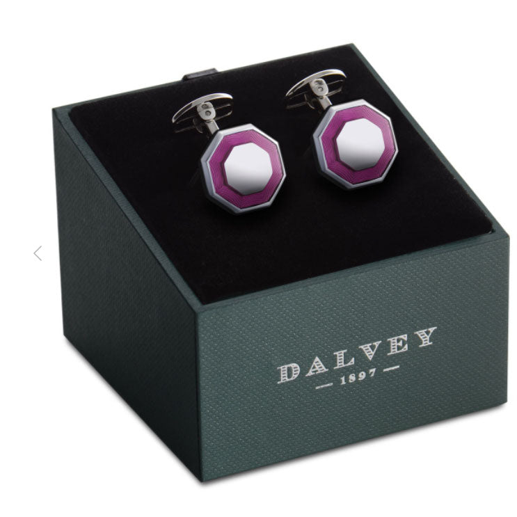 Dalvey Bastion Cufflinks Purple