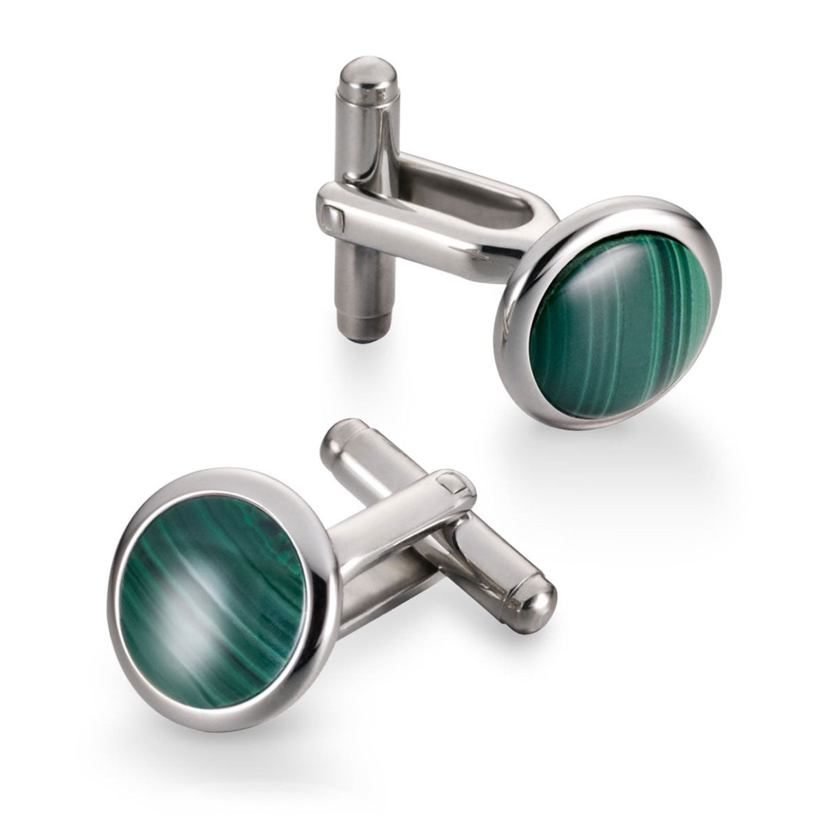 Dalvey BUTTON CUFFLINKS Malachite