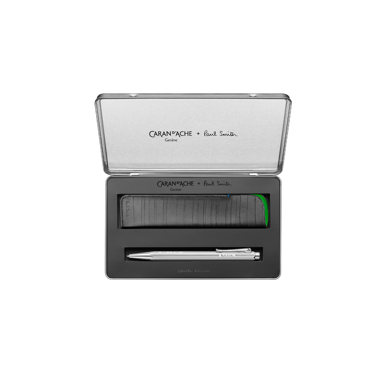 Caran D'Ache Ecridor PAUL SMITH Limited Edition Ballpoint and Leather Pouch Gift Set