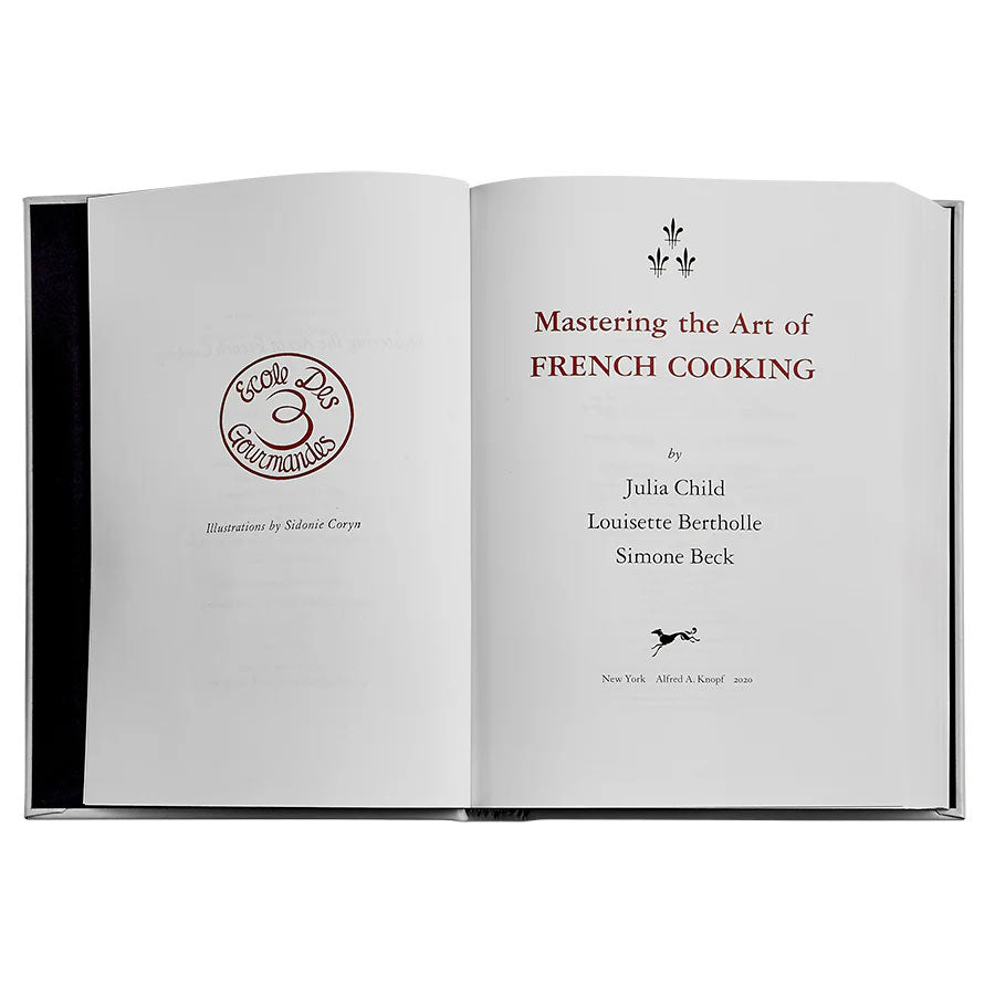 Graphic Image Julia Child Mastering the Art of French Cooking - Navy Bonded Leather