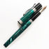 Monteverde Jewelria Round Resin Fountain Pen Green Swirl Stub Nib