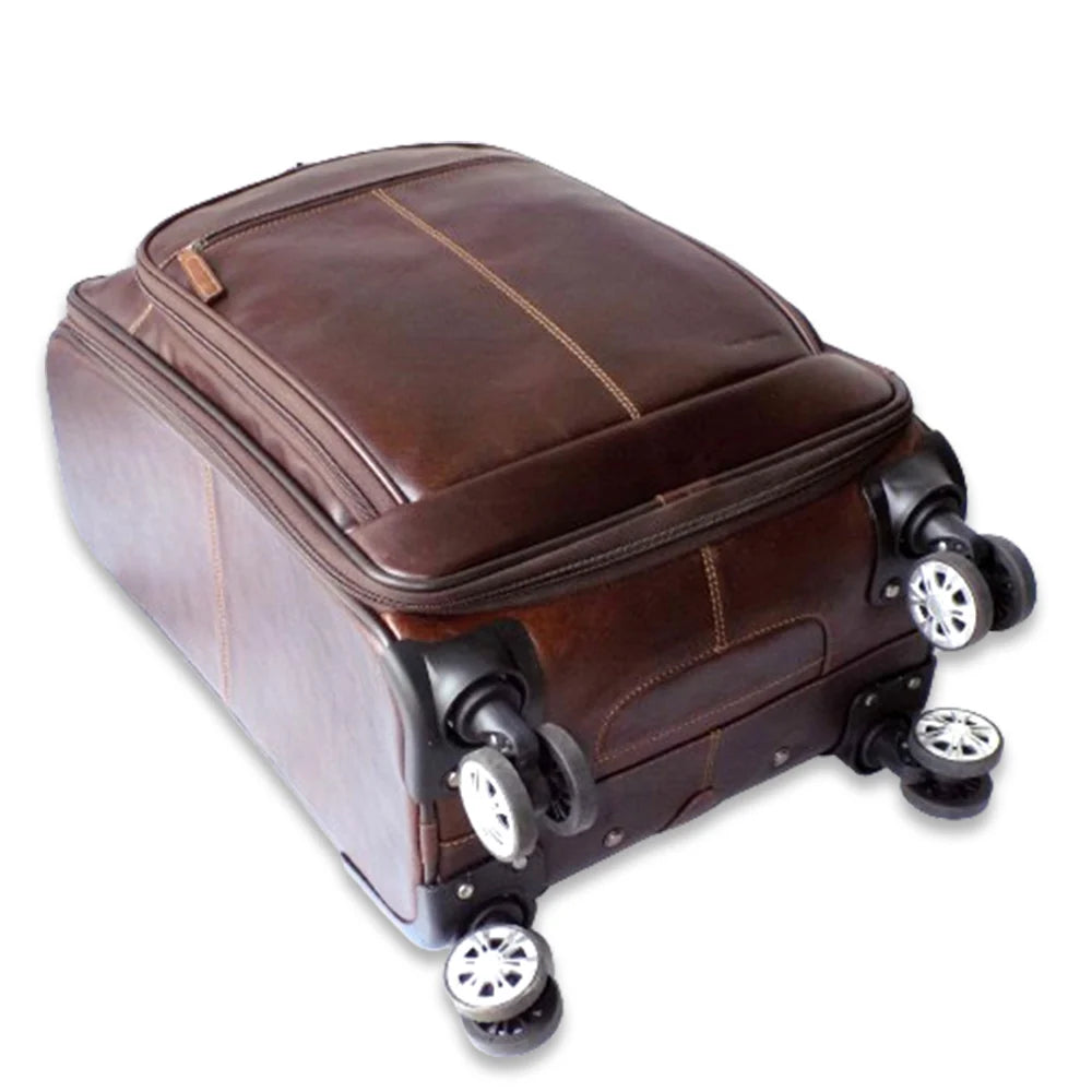 Jack Georges 22" Wheeled Carry-on Bag #7522 Hand-stained, Full-grain Buffalo Leather