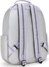 Kipling Seoul Large  Metallic 15" Laptop Backpack Silver Glow Metallic