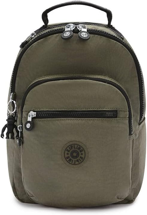 Kipling Seoul Small  Nylon Tablet Backpack Moss Green