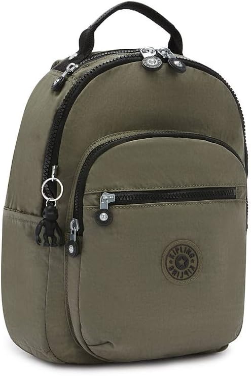 Kipling Seoul Small  Nylon Tablet Backpack Moss Green