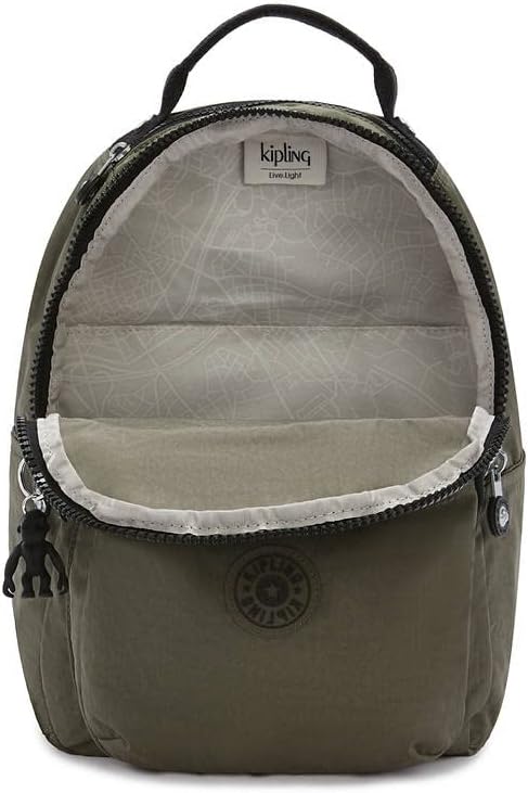 Kipling Seoul Small  Nylon Tablet Backpack Moss Green