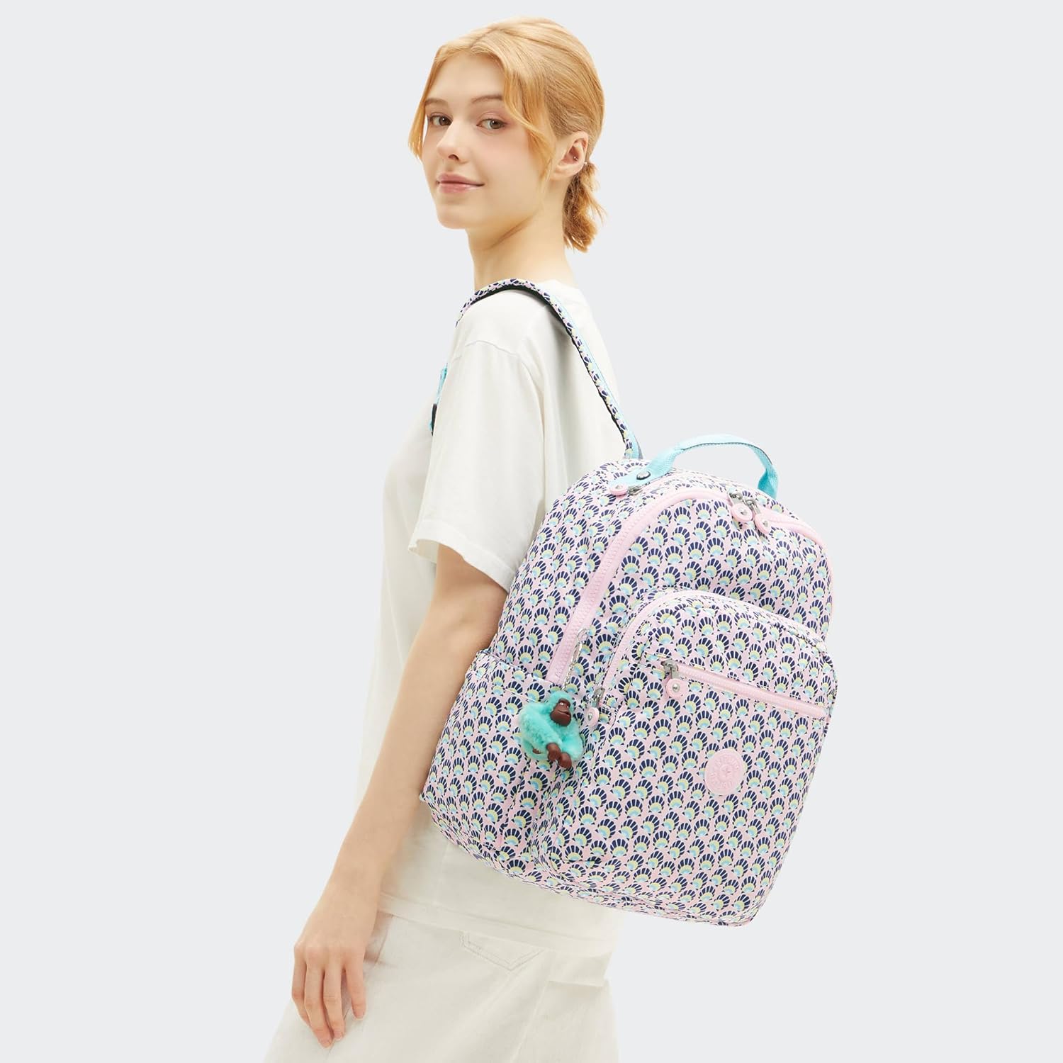Kipling Seoul Large  Printed 15" Laptop Backpack - Geo Shell