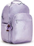 Kipling Seoul Extra Large  Metallic 17" Laptop Backpack - Frosted Lilac Metallic