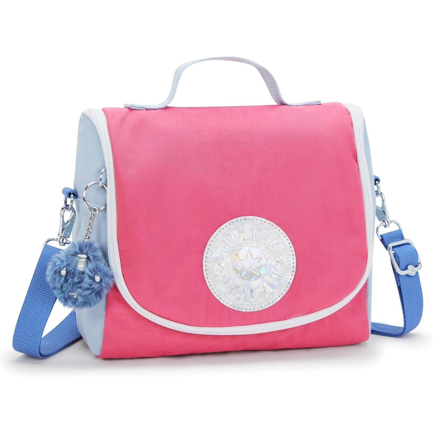 Kipling New Kichirou Lunch Bag Happy Pink Mix