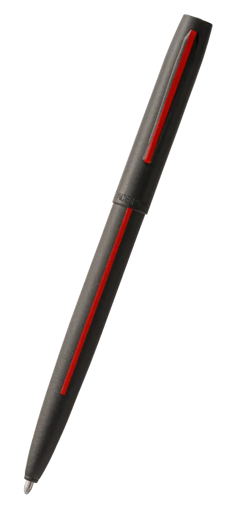 Fisher Matte Black Cap-O-Matic Space Pen - Firefighter