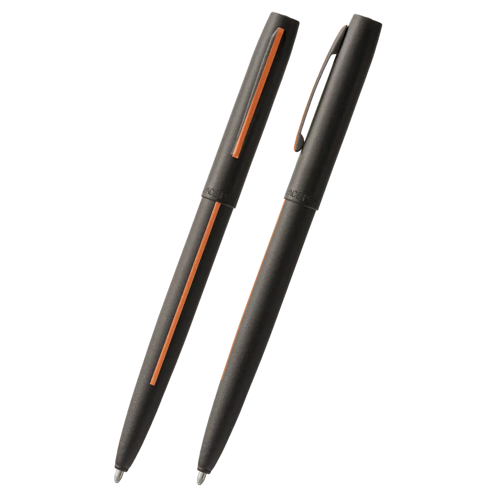 Fisher Cap-O-Matic Matte Black Space Pen, Search & Rescue Orange Line