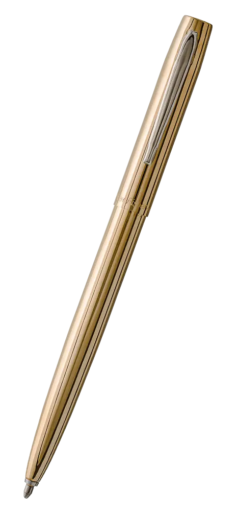 Fisher Antimicrobial Raw Brass Cap-O-Matic Space Pen