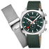 Mondaine Cushion Park Green 41 mm Chronograph Watch MSL.41460.LF.SET