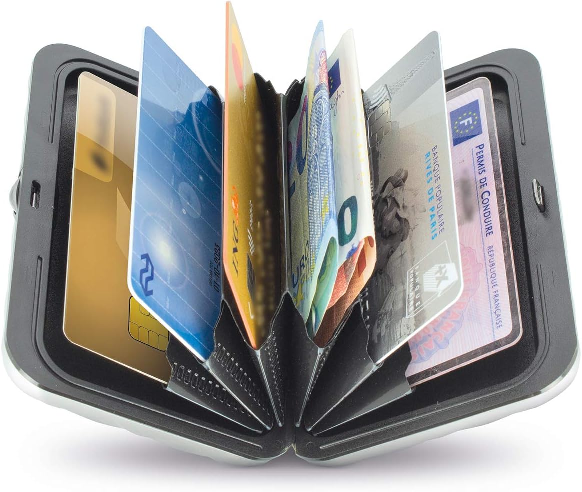OGON Quilted Button SMART CASE WALLET Silver