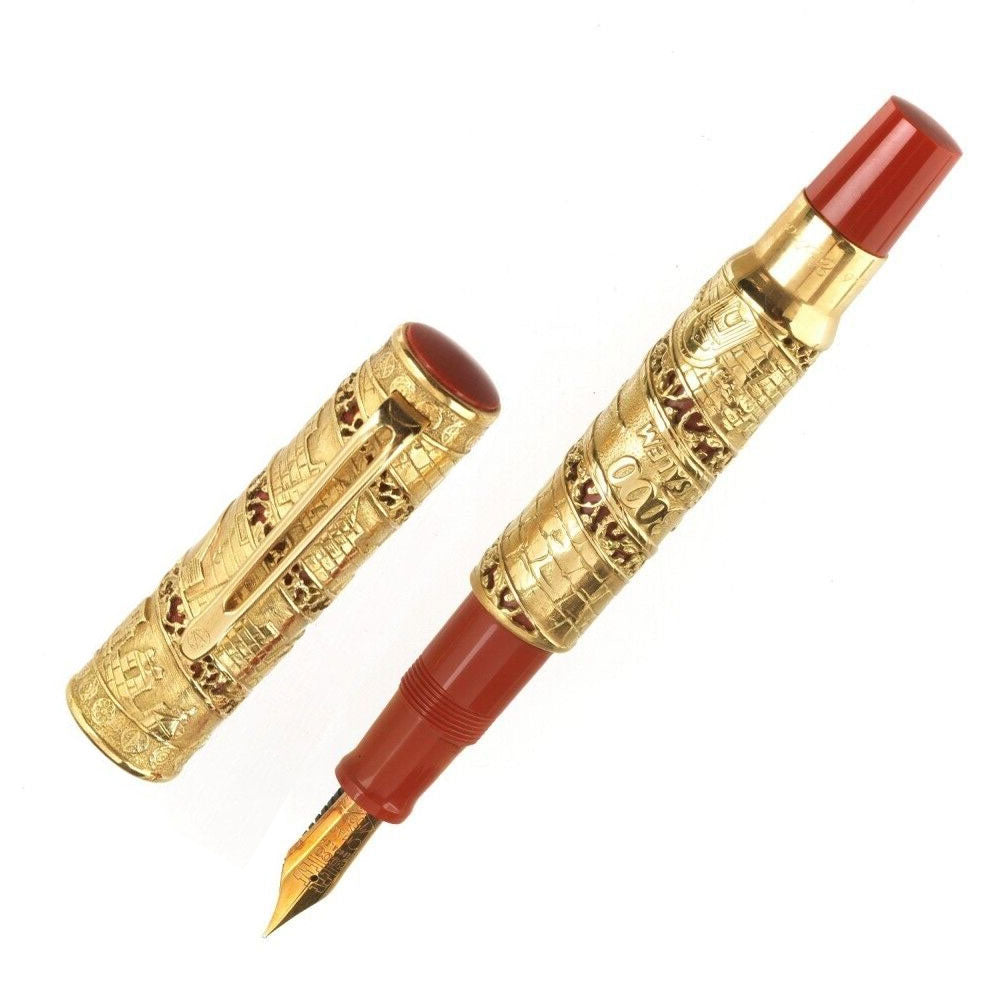 Omas Limited Edition Jerusalem 3000 Gold Fountain Pen Broad