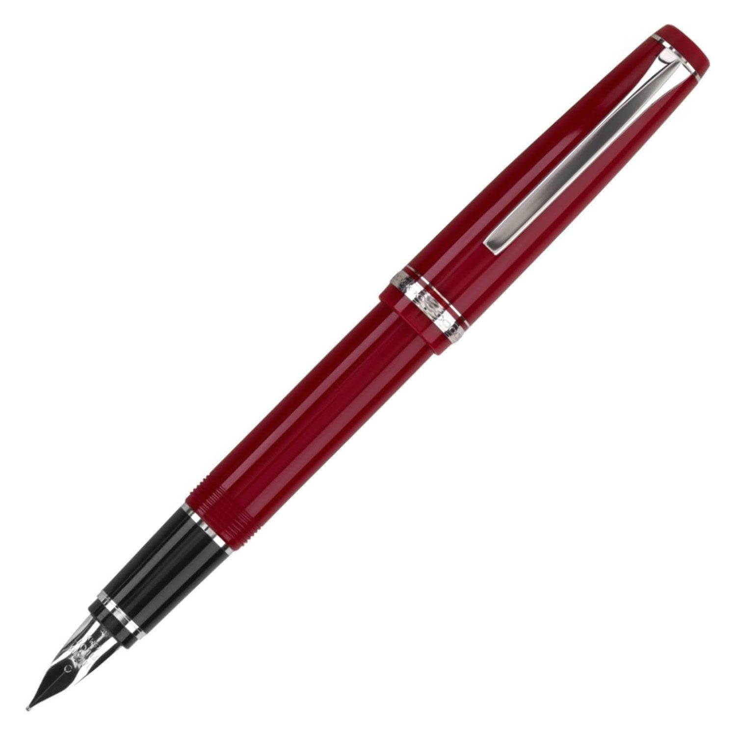 Pilot Falcon Fountain Pen Red with Rhodium Plated Trim