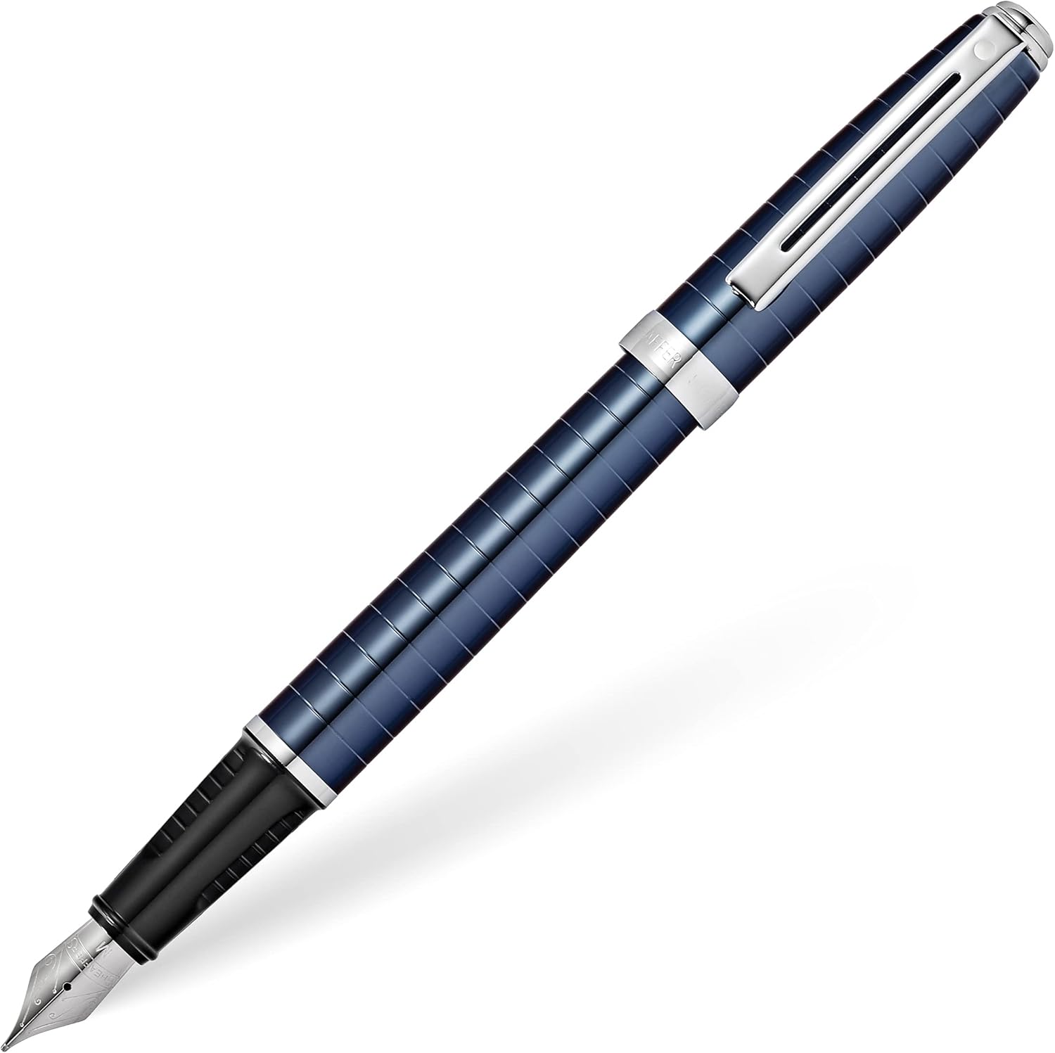 Sheaffer Prelude Deep Blue w/Horizontal Line Engraving Fountain Pen