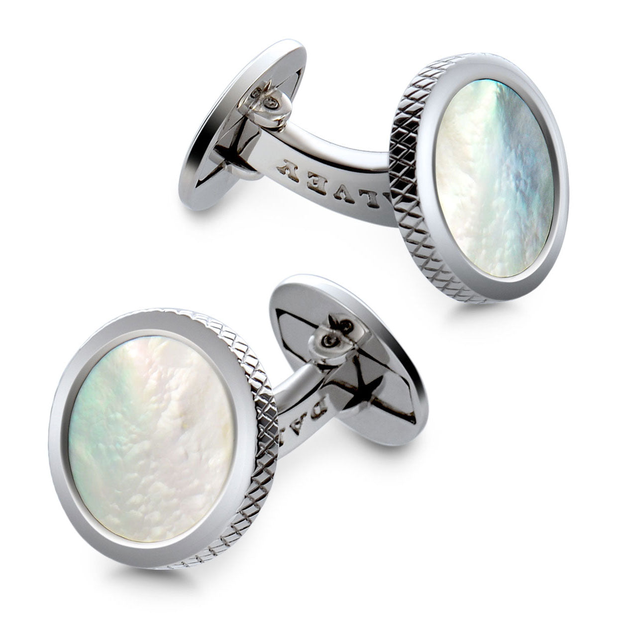 Dalvey Torque White Mother of Pearl Cufflinks