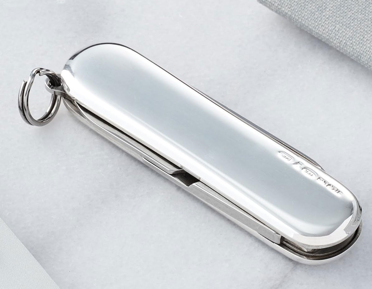 Victorinox Swiss Army Classic Sterling Silver Polished Pocket Knife