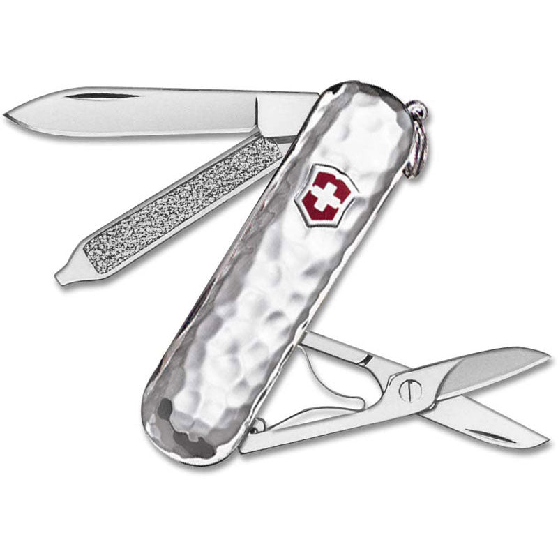 Victorinox Swiss Army Classic Sterling Silver Hammered Pocket Knife