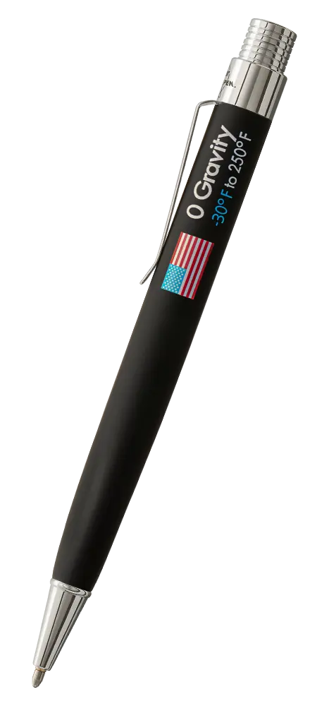 Fisher Black Rubber, Chrome Accents Zero Gravity Space Pen
