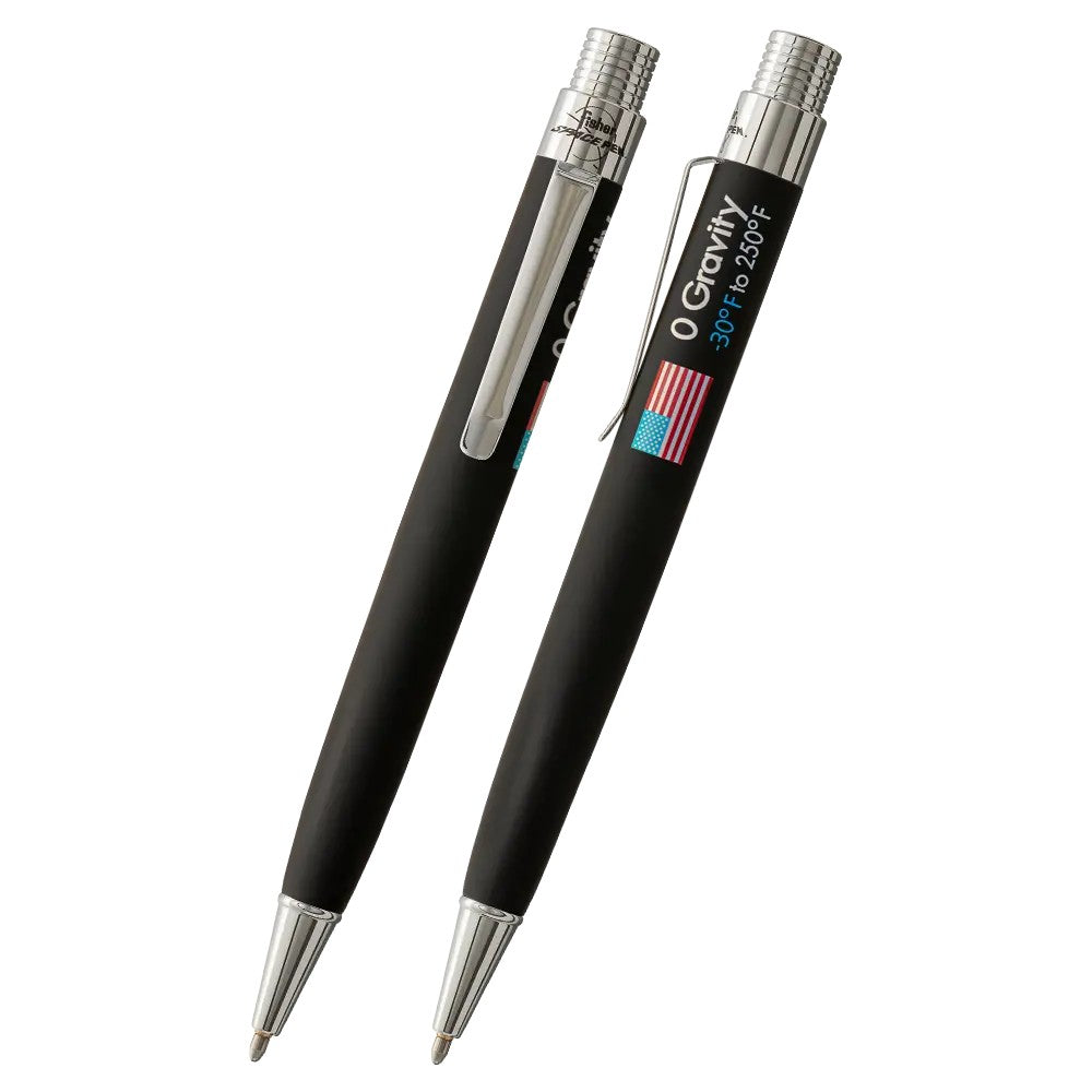 Fisher Black Rubber, Chrome Accents Zero Gravity Space Pen