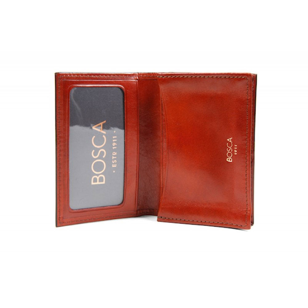 Bosca Leather Full Gusset, 2 Pkt Card Case W/ I.D.